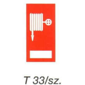 Tüzivíz tömlö helyét jelölö tábla t 33./sz
