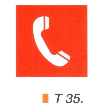 Tüzbejelentö telefon helyét jelölö tábla t 35.