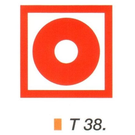 Kézi tüzjelzö helyét jelölö tábla t 38.