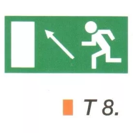 Menekülési út a lépcsőn fölfelé, balra t 8