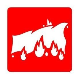   Tűzoltó takaró helyét jelölő, után világító tűzvédelmi öntapadós tábla