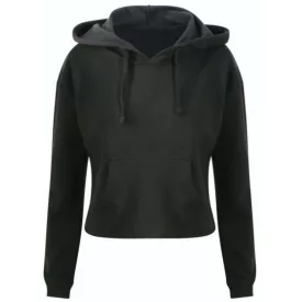   utt_awjh016jbk-xs Just Hoods AWJH016 WOMEN'S CROPPED HOODIE XS