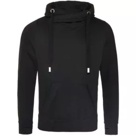 utt_awjh021jbk-s Just Hoods AWJH021 CROSS NECK HOODIE S