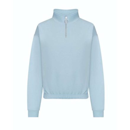 utt_awjh037sb-s Just Hoods AWJH037 WOMEN'S CROPPED 1/4 ZIP SWEAT S