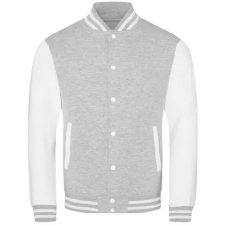 utt_awjh043hgr-wh-m Just Hoods AWJH043 VARSITY JACKET M