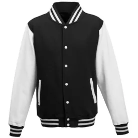 utt_awjh043jb-wh-l Just Hoods AWJH043 VARSITY JACKET L
