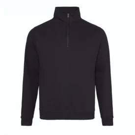   utt_awjh046jbk-s Just Hoods AWJH046 SOPHOMORE 1/4 ZIP SWEAT S