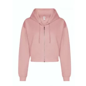   utt_awjh065dup-s Just Hoods AWJH065 WOMEN'S FASHION CROPPED ZOODIE S