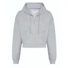 utt_awjh065hgr-xxs Just Hoods AWJH065 WOMEN'S FASHION CROPPED ZOODIE XXS
