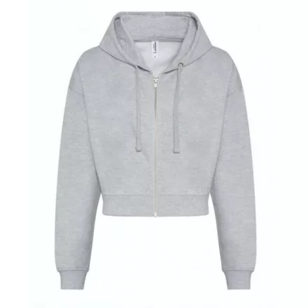 utt_awjh065hgr-xxs Just Hoods AWJH065 WOMEN'S FASHION CROPPED ZOODIE XXS