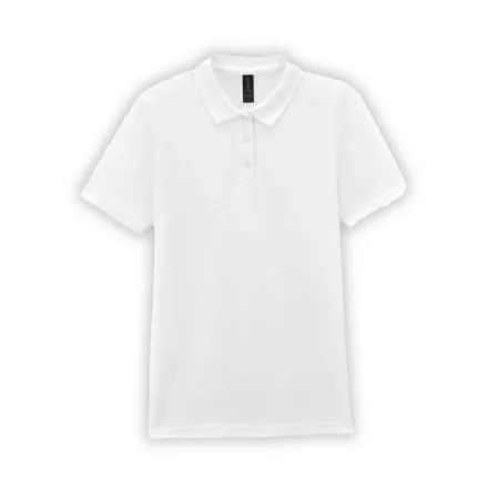 utt_gil64800-b3wh-m Gildan GIL64800-B3 SOFTSTYLE® LADIES' DOUBLE PIQUÉ POLO WITH 3 COLOUR-MATCHED BUTTONS M
