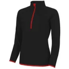 utt_jc036jbl-fr-m Just Cool JC036 WOMEN'S COOL 1/2 ZIP SWEAT M