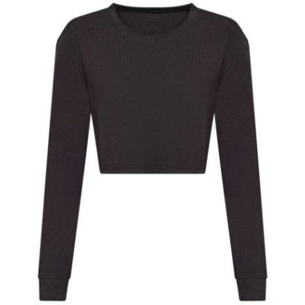 utt_jt016hbl-l Just Ts JT016 WOMEN'S L/S CROPPED T L