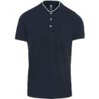 utt_ka223nv-wh-xs Kariban KA223 MEN'S SHORT SLEEVE POLO SHIRT WITH MANDARIN COLLAR XS
