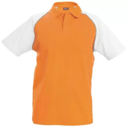 utt_ka226or-wh-3xl Kariban KA226 BASEBALL - SHORT-SLEEVED POLO SHIRT 3XL