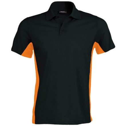 utt_ka232bl-or-s Kariban KA232 FLAG - SHORT-SLEEVED TWO-TONE POLO SHIRT S