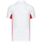 utt_ka232wh-re-m Kariban KA232 FLAG - SHORT-SLEEVED TWO-TONE POLO SHIRT M