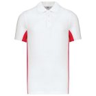 utt_ka232wh-re-s Kariban KA232 FLAG - SHORT-SLEEVED TWO-TONE POLO SHIRT S