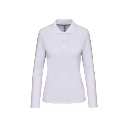 utt_ka244wh-s Kariban KA244 LADIES' LONG-SLEEVED POLO SHIRT S