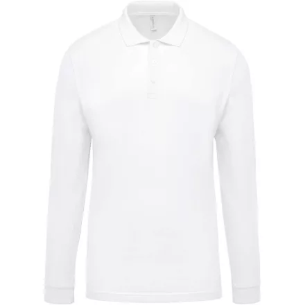 utt_ka256wh-m Kariban KA256 MEN'S LONG-SLEEVED PIQUÉ POLO SHIRT M