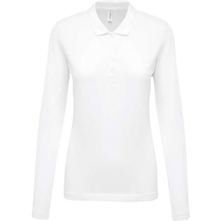 utt_ka257wh-l Kariban KA257 LADIES’ LONG-SLEEVED PIQUÉ POLO SHIRT L