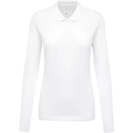 utt_ka257wh-s Kariban KA257 LADIES’ LONG-SLEEVED PIQUÉ POLO SHIRT S