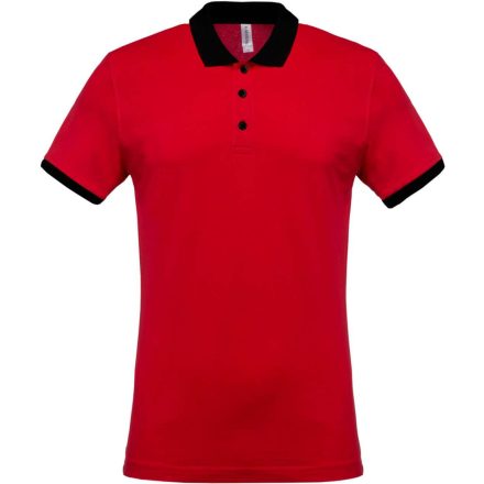 utt_ka258re-bl-s Kariban KA258 MEN'S TWO-TONE PIQUÉ POLO SHIRT S