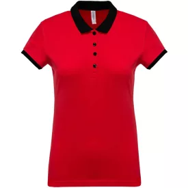  utt_ka259re-bl-xs Kariban KA259 LADIES’ TWO-TONE PIQUÉ POLO SHIRT XS