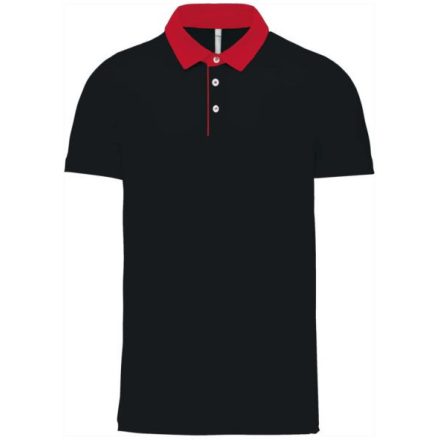 utt_ka260bl-re-m Kariban KA260 MEN'S TWO-TONE JERSEY POLO SHIRT M
