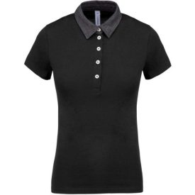   utt_ka261bl-dgh-xs Kariban KA261 LADIES' TWO-TONE JERSEY POLO SHIRT XS