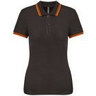 utt_ka273dg-or-s Kariban KA273 LADIE'S 2 STRIPED SHORT SLEEVED POLOSHIRT S