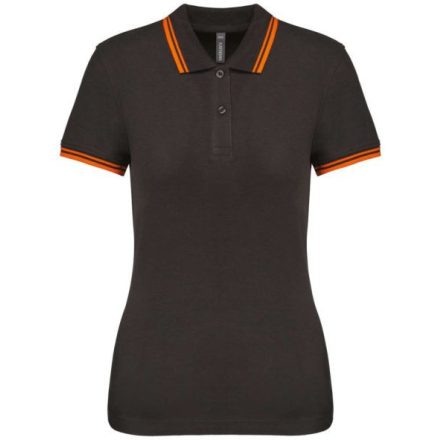 utt_ka273dg-or-s Kariban KA273 LADIE'S 2 STRIPED SHORT SLEEVED POLOSHIRT S
