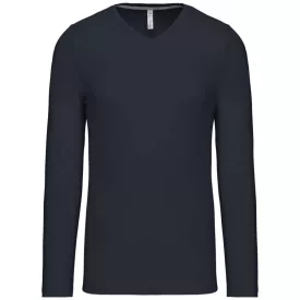   utt_ka358nv-2xl Kariban KA358 FÉRFI HOSSZÚ UJJÚ V-NYAKÚ PÓLÓ 2XL