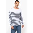 utt_ka366stnv-wh-3xl Kariban KA366 FÉRFI HOSSZÚ UJJÚ BRETON CSÍKOS FELSŐ 3XL