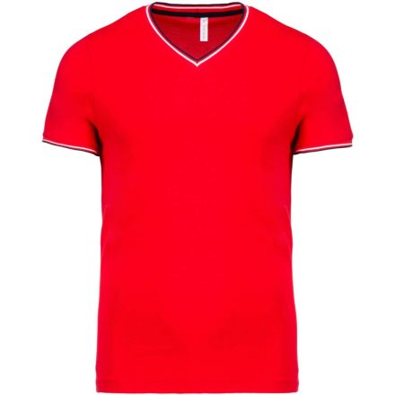 utt_ka374re-nv-wh-xl  Kariban KA374 FÉRFI V-NYAKÚ PIQUÉ PÓLÓ XL