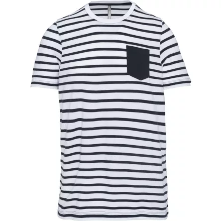 utt_ka379swn-6-8 Kariban KA379 KIDS' STRIPED SHORT SLEEVE SAILOR T-SHIRT WITH POCKET 6/8