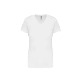   utt_ka381wh-3xl Kariban KA381 NŐI RÖVID UJJÚ V-NYAKÚ PÓLÓ 3XL