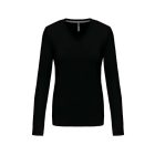 utt_ka382bl-2xl Kariban KA382 NŐI HOSSZÚ UJJÚ V-NYAKÚ PÓLÓ 2XL