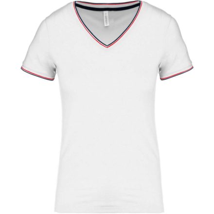 utt_ka394wh-nv-re-2xl Kariban KA394 NŐI V-NYAKÚ PIQUÉ PÓLÓ 2XL