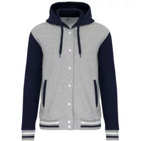   utt_ka4003oxg-nv-wh-xs Kariban KA4003 UNISEX TEDDY JACKET WITH HOOD XS