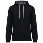 utt_ka4013bl-ms-xs Kariban KA4013 UNISEX CONTRAST PATTERNED HOODED SWEATSHIRT XS
