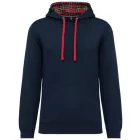 utt_ka4013nv-ret-l Kariban KA4013 UNISEX CONTRAST PATTERNED HOODED SWEATSHIRT L
