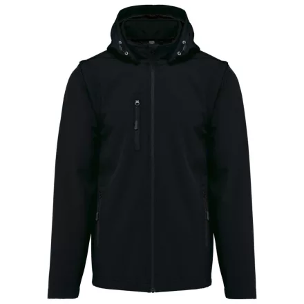 utt_ka422bl-3xl Kariban KA422 UNISEX 3-LAYER SOFTSHELL HOODED JACKET WITH REMOVABLE SLEEVES 3XL