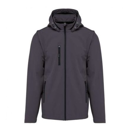utt_ka422tit-xs Kariban KA422 UNISEX 3-LAYER SOFTSHELL HOODED JACKET WITH REMOVABLE SLEEVES XS