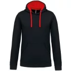 utt_ka446bl-re-s Kariban KA446 MEN'S CONTRAST HOODED SWEATSHIRT S