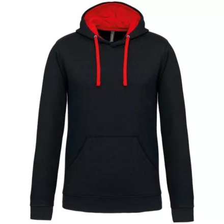 utt_ka446bl-re-s Kariban KA446 MEN'S CONTRAST HOODED SWEATSHIRT S