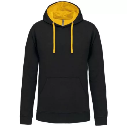 utt_ka446bl-ye-m Kariban KA446 MEN'S CONTRAST HOODED SWEATSHIRT M
