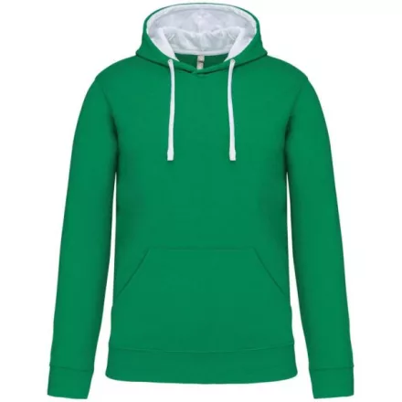 utt_ka446lkl-wh-2xl Kariban KA446 MEN'S CONTRAST HOODED SWEATSHIRT 2XL