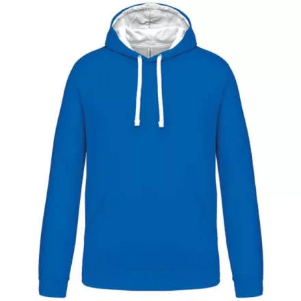 utt_ka446lro-wh-s Kariban KA446 MEN'S CONTRAST HOODED SWEATSHIRT S
