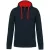 utt_ka446nv-re-s Kariban KA446 MEN'S CONTRAST HOODED SWEATSHIRT S